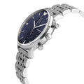 Emporio Armani Gianni Chronograph Blue Dial Silver Steel Strap Watch For Men - AR1648