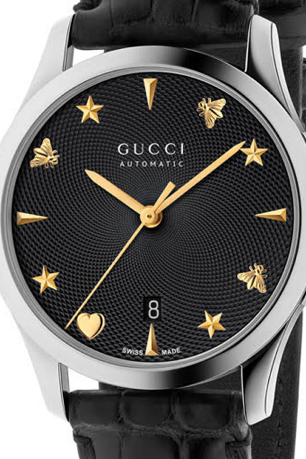 Gucci G Timeless Automatic Black Dial Watch For Women - YA126469