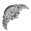 Fossil Boyfriend Chronograph Silver Dial Silver Steel Strap Watch for Women - ES2198