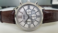 Hugo Boss Ambassador Chronograph Silver Dial Brown Leather Strap Watch For Men - HB1513195