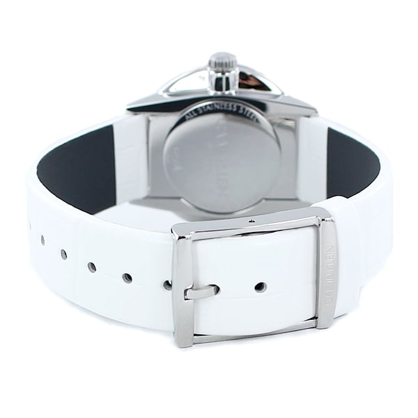 Calvin Klein Accent White Dial White Leather Strap Watch for Women - K2Y231K6