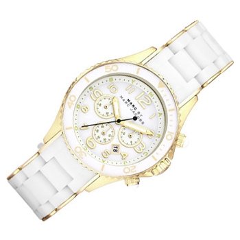 Marc Jacobs Rock White Dial White Stainless Steel Strap Watch for Women - MBM2546