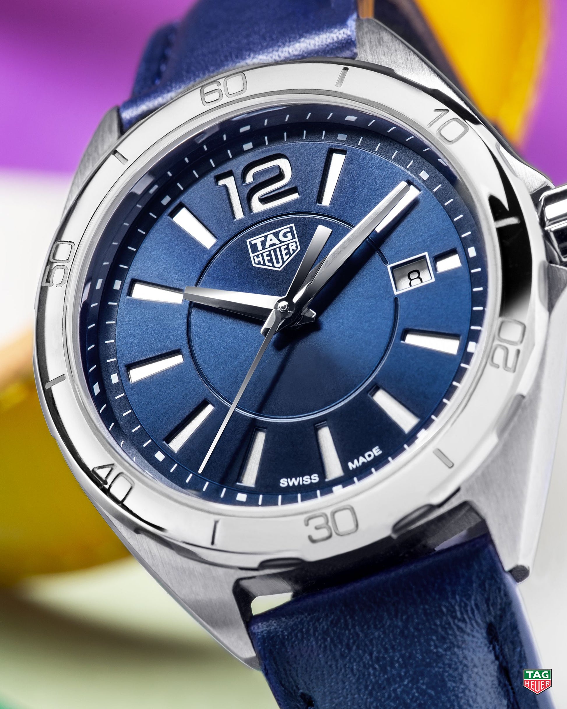 Tag Heuer Formula 1 Quartz 35mm Blue Dial Blue Leather Strap Watch for Women - WBJ1312.FC8231