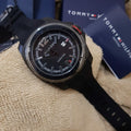 Tommy Hilfiger Windsurf Black Dial Black Rubber Strap Watch for Men- 1791114