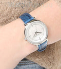 Michael Kors Cinthia Mother of Pearl Dial Blue Leather Strap Watch for Women - MK2661