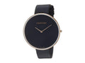 Calvin Klein Full Moon Black Dial Black Leather Strap Watch for Women - K8Y236C1