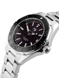 Tag Heuer Aquaracer Quartz 35mm Black Dial Silver Steel Strap Watch for Women - WAY131K.BA0748