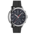 Tissot PRC 200 Chronograph Black Dial Black Rubber Strap Watch for Men - T114.417.17.057.00