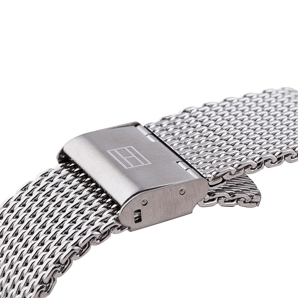 Tommy Hilfiger Harrison Quartz Grey Dial Silver Mesh Bracelet Watch for Men - 1790877