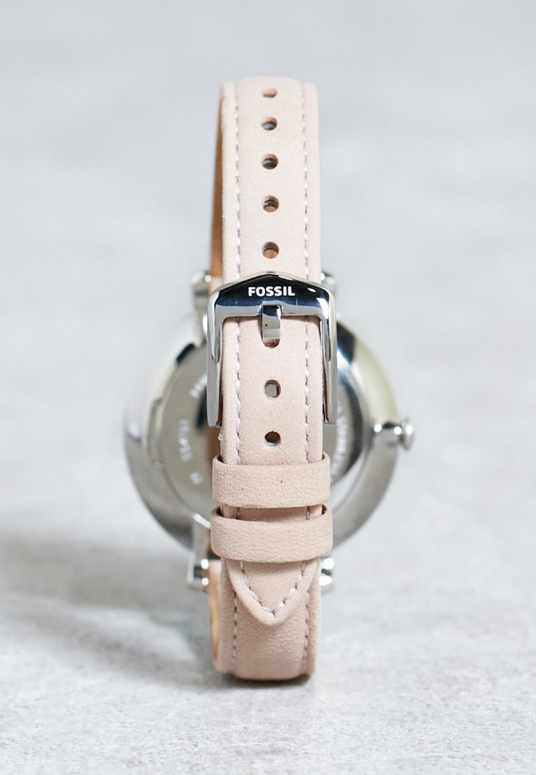 Fossil Jacqueline Blush Mother of Pearl Dial Pink Leather Strap Watch for Women - ES4151