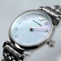Emporio Armani Gianni T Bar Blue Dial Silver Steel Strap Watch For Women - AR1961