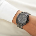 Michael Kors Bradshaw Black Dial Black Steel Strap Watch for Men - MK5550