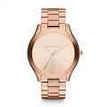 Michael Kors Slim Runway Rose Gold Dial Steel Strap Watch for Women - MK3513