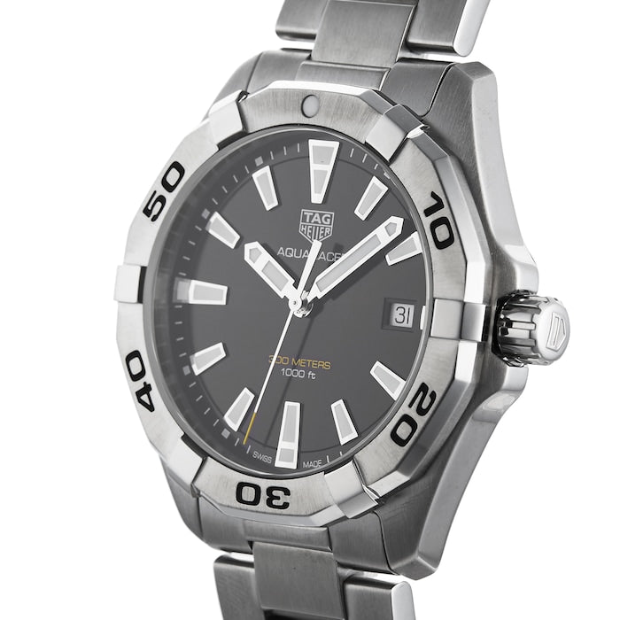 Tag Heuer Aquaracer Black Dial Silver Steel Strap Watch for Men - WBD1110.BA0928