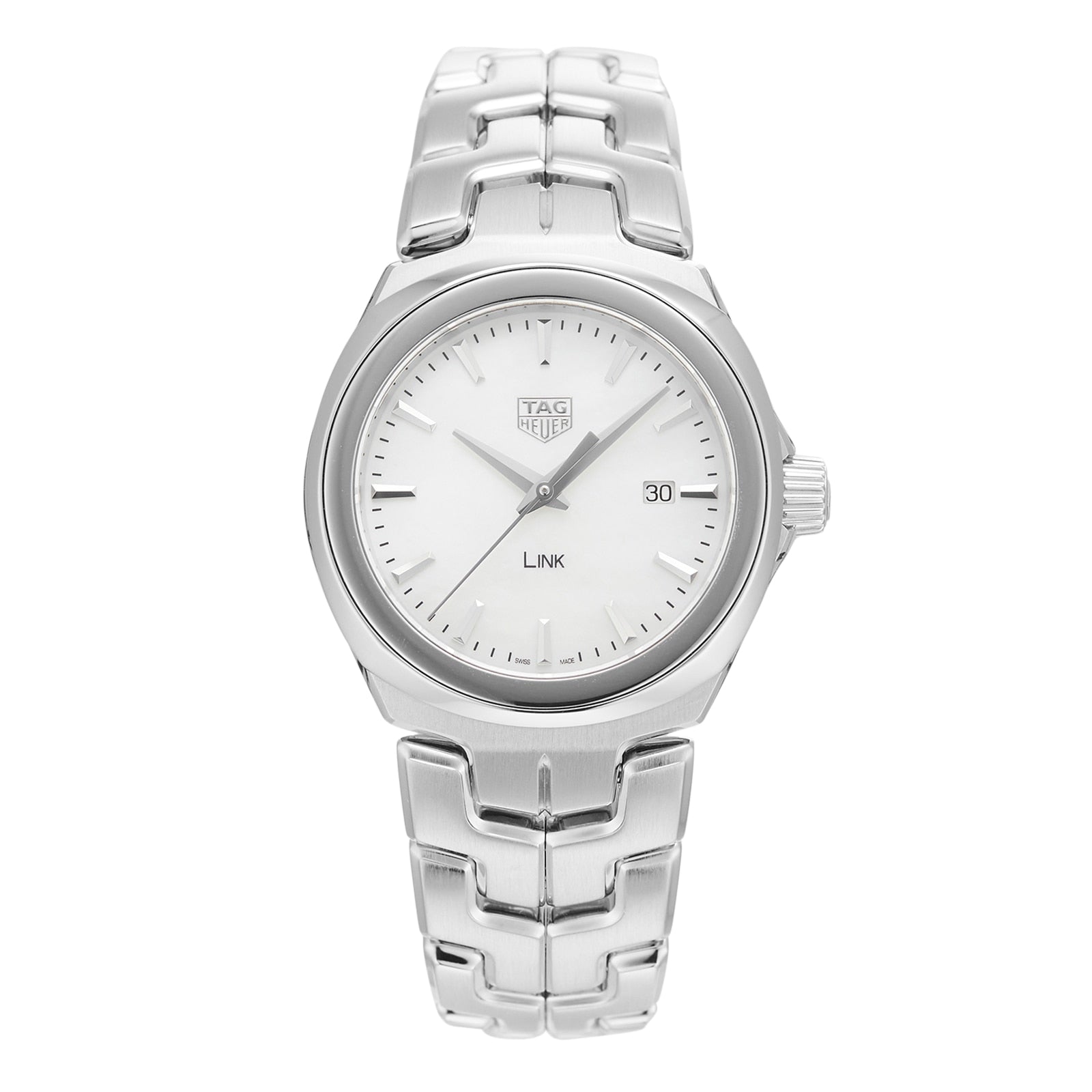 Tag Heuer Link Quartz Mother of Pearl Dial Silver Steel Strap Watch for Women - WBC1310.BA0600