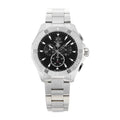 Tag Heuer Aquaracer Quartz Chronograph Black Dial Silver Steel Strap Watch for Men - CAY1110.BA0927