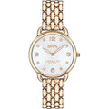 Coach Delancey White Dial Rose Gold Steel Strap Watch for Women - 14502783