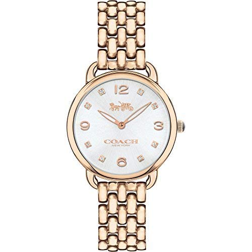 Coach Delancey White Dial Rose Gold Steel Strap Watch for Women - 14502783