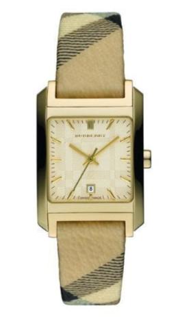 Burberry Nova Gold Dial Dial Beige Leather Strap Watch for Women - BU1582