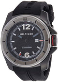 Tommy Hilfiger Windsurf Black Dial Black Rubber Strap Watch for Men- 1791114