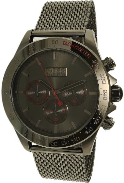 Hugo Boss Ikon Chronograph Grey Dial Grey Mesh Bracelet Watch for Men - 1513443