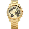 Michael Kors Bradshaw Stop Hunger Black Gold Dial Gold Steel Strap Watch for Women - MK6272