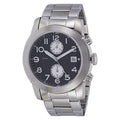 Marc Jacobs Larry Black Dial Silver Stainless Steel Strap Watch for Men - MBM5050