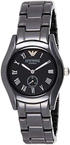 Emporio Armani Ceramica Quartz Black Dial Black Steel Strap Watch For Women - AR1402