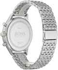 Hugo Boss Companion Chronograph Black Dial Silver Steel Strap Watch for Men - 1513652