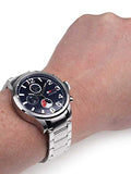 Tommy Hilfiger Jackson Chronograph Blue Dial Silver Steel Strap Watch for Men - 1791242