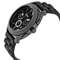 Fossil Machine Chronograph Black Dial Black Silicone Strap Watch for Men - FS4487