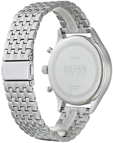 Hugo Boss Companion Chronograph Black Dial Silver Steel Strap Watch for Men - 1513652