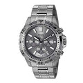 Fossil Garrett Chronograph Grey Dial Grey Steel Strap Watch for Men - FS5621