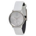 Calvin Klein Accent White Dial White Leather Strap Watch for Women - K2Y231K6