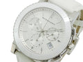 Burberry City Chronograph White Dial White Leather Strap Watch For Women - BU9701