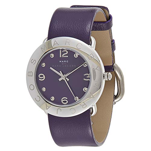 Marc Jacobs Marc Purple Dial Purple Leather Strap Watch for Women - MBM8530