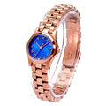 Marc Jacobs Henry Dinky Blue Dial Rose Gold Stainless Steel Strap Watch for Women - MBM3204