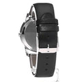 Movado Sapphire Silver Dial Black Leather Strap Watch for Men - 606694