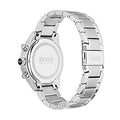 Hugo Boss Grand Prix Black Dial Silver Steel Strap Watch for Men - 1513477