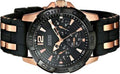 Guess Oasis Black Dial Two Tone Steel Strap Watch for Men - W0366G3