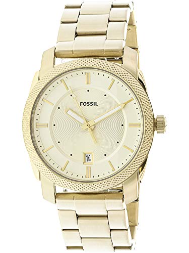 Fossil Machine Gold Dial Gold Steel Strap Watch for Men - FS5264