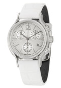 Calvin Klein Skirt White Dial White Leather Strap Watch for Women - K2U291L6