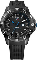 Tommy Hilfiger Sport Multifunction Black Dial Black Rubber Strap Watch for Men - 1790983