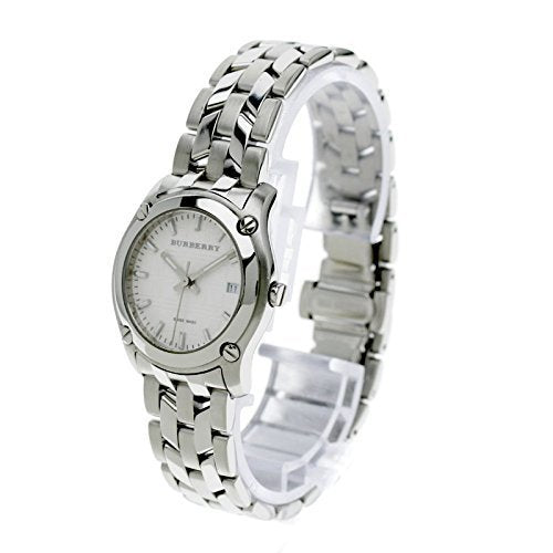 Burberry Heritage Check White Dial Silver Stainless Steel Strap Watch for Women - BU1853