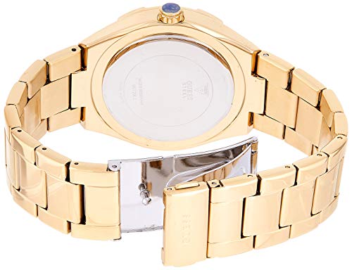 Guess Luna Diamonds White Dial Gold Steel Strap Watch for Women - W0729L2