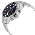 Tommy Hilfiger Jackson Chronograph Blue Dial Silver Steel Strap Watch for Men - 1791242