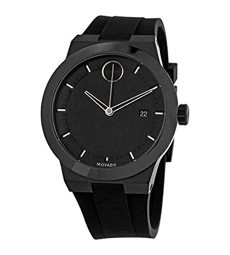 Movado Bold Fusion Black Dial Black Rubber Strap Watch for Men - 3600621