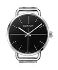 Calvin Klein Even Black Dial Silver Mesh Bracelet Watch for Women - K7B21121