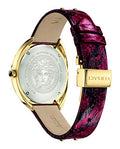 Versace Shadov Quartz Red Dial Red Leather Strap Watch for Women - VEBM00918