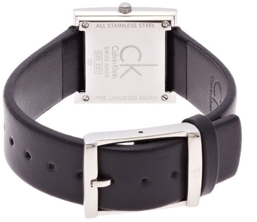 Calvin Klein Mark Black Dial Black Leather Strap Watch for Women - K3R231C1